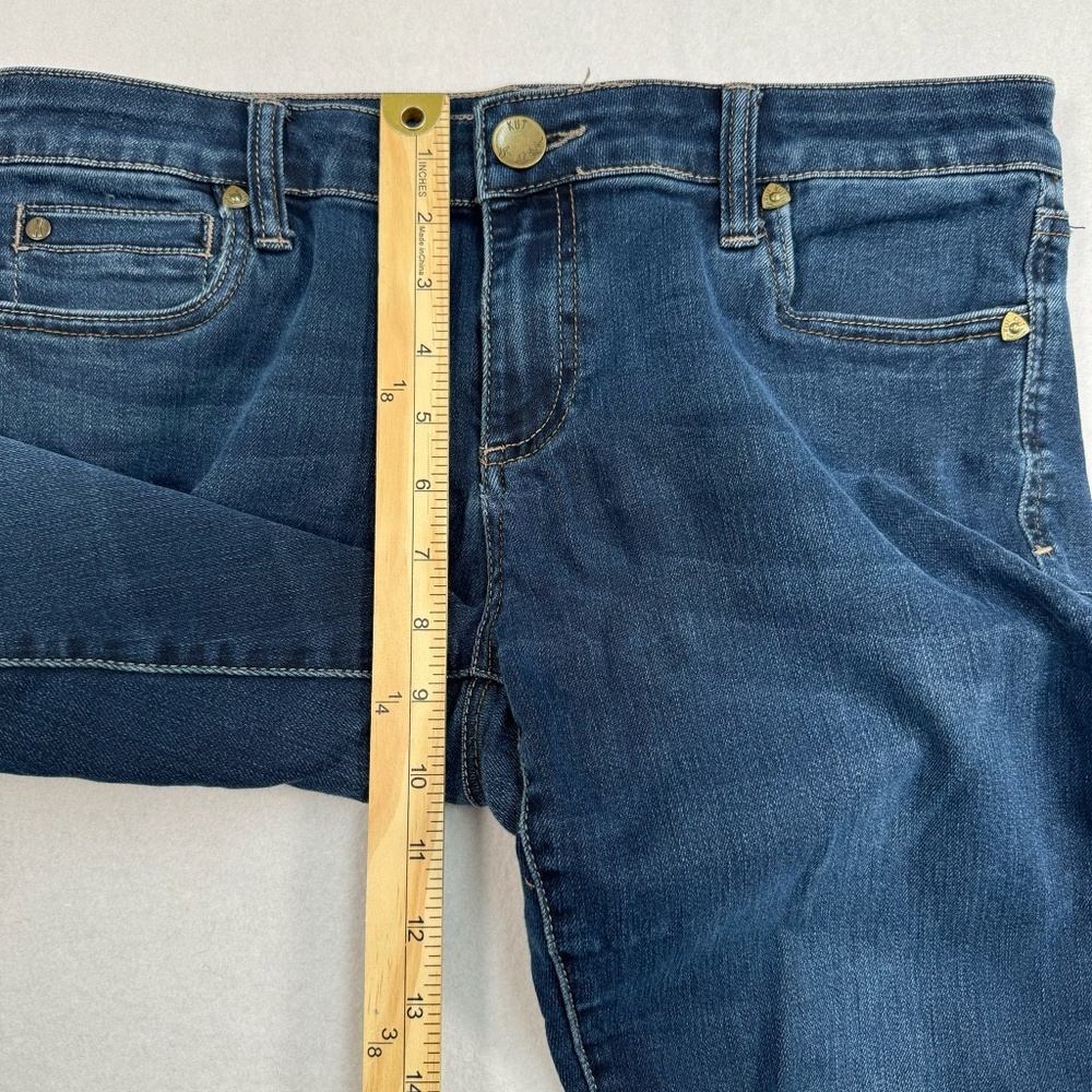 Kut From The Kloth Mia Toothpick Skinny Jeans Womens Size 8 Dark Wash Mid Rise - Picture 13 of 16